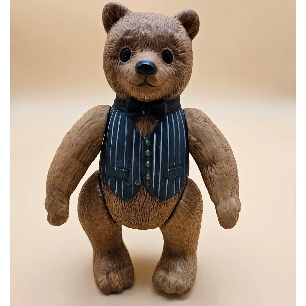 Vintage Ted D Bear‎ Figurine 1983 Dept 56 Ceramic Brown Dressed Gentleman Bear